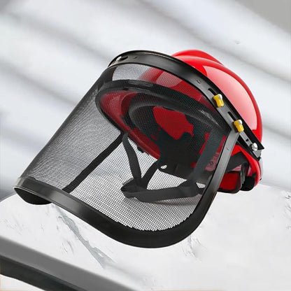 Face Shield and Bracket Combo Steel Wire Visor for Hard Hat Protector when You Are Trimming Garden or Logging Black Accessories
