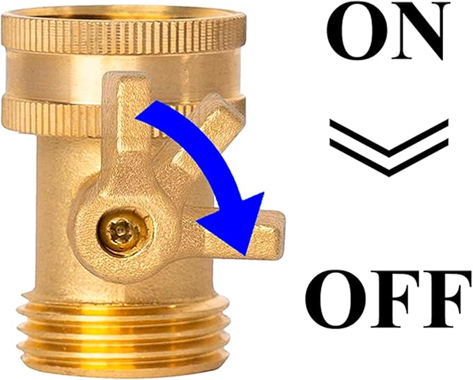 Brass Garden Hose Shut-Off Valve, 2 Pack 3/4 Inch Heavy Duty Solid Brass Garden Hose Shut Off Valve with 4 Extra Rubber Washers