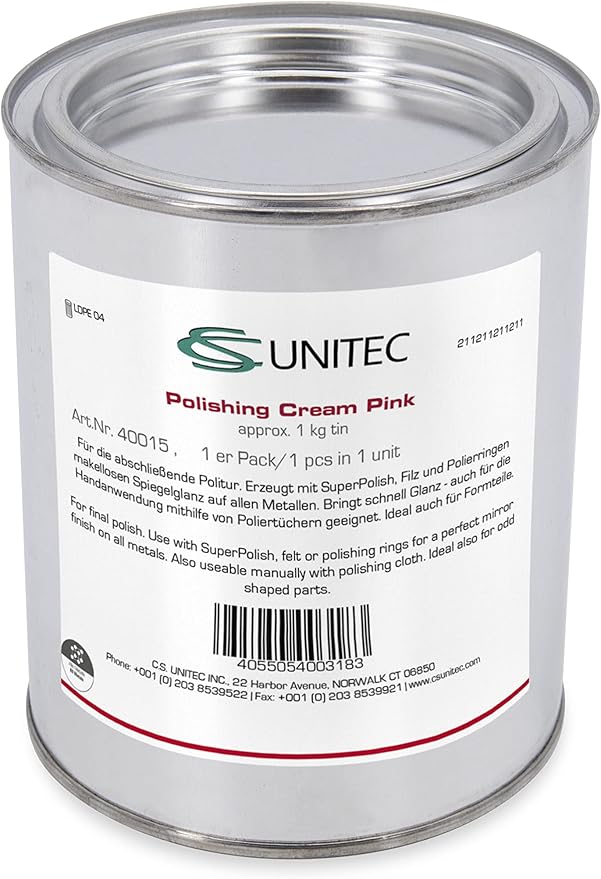 CS Unitec | 40015T PTX Pink Polishing Cream | Can 2.2lbs | Metal Buffer Polisher Machine Accessory for Grinder Tool