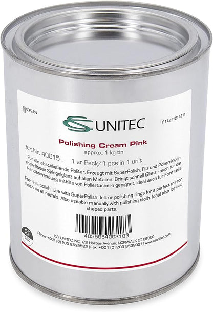 CS Unitec | 40015T PTX Pink Polishing Cream | Can 2.2lbs | Metal Buffer Polisher Machine Accessory for Grinder Tool