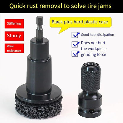 Ljcyrmlsy Professional 5-Head Wheel Hub and Stud Cleaning Kit, Brake Parts Maintenance Tool Set for Cars and Trucks