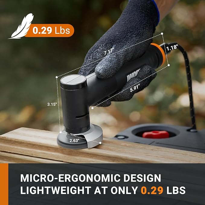 MAKERX WX996L Crafting Tool Combo Kit - Rotary Tool, Wood and Metal Crafter, Airbrush, Heat Gun, Grinder and LED Flex Light in Carry Bag