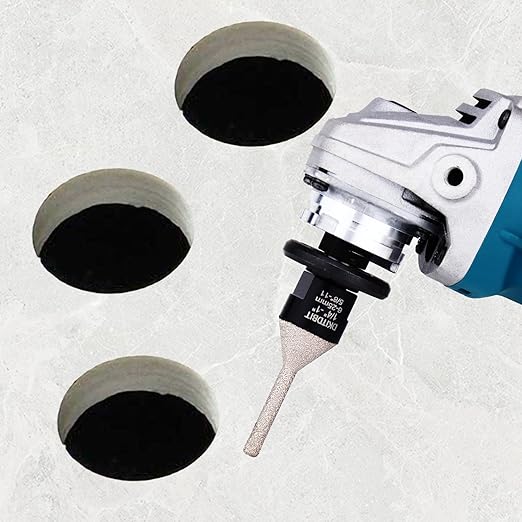 Tile Milling Chamfer Bit 1/4" - 1", Diamond Finger Sander Countersink Drill Bit, to Enlarge Bevel Edges & Holes in Porcelain Ceramic Granite Tiles, fit 5/8-11 Thread Angle Grinders, 6-25mm