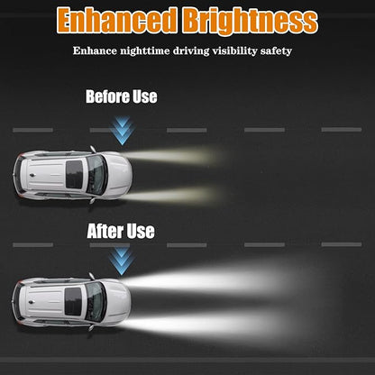 Automotive Headlight Restoration Kit - Refurbishing Fluid & Polishing Cleaner for Oxidized, Yellowed Headlamps, Enhanced Hydrophobic Coating for Superior Gloss & Protection on All Vehicles