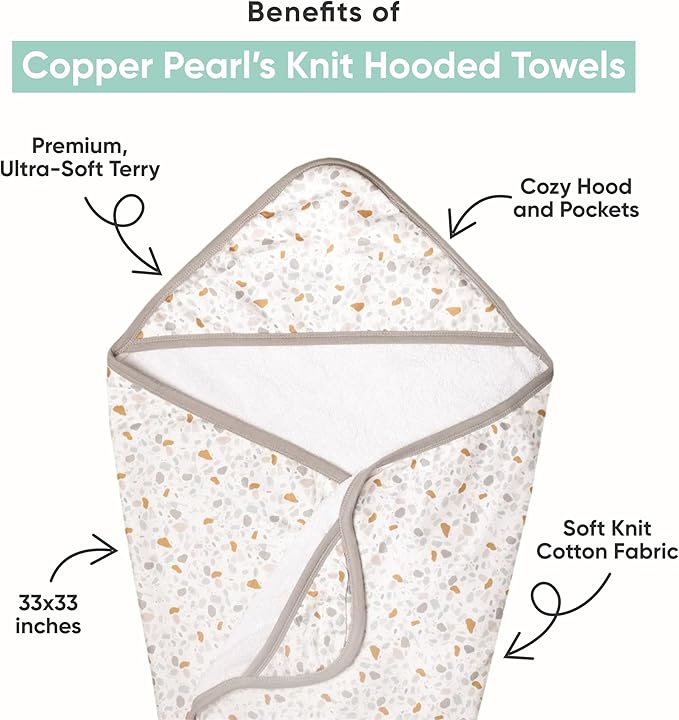 Copper Pearl Premium Knit Hooded Bath Towel Wade