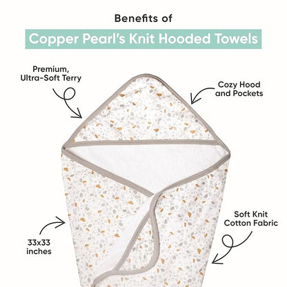 Copper Pearl Hooded Bath Towels Premium Knit/Terry Cloth Baby Towels with Hood, Pockets, and Cool Designs - Great to Gift and Make Bath Time Fun - Baby Bath Towel, Hope