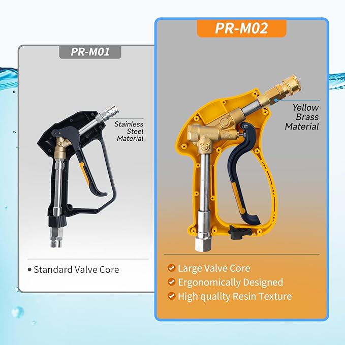 Snow Foam Cannon for Pressure Washer, Heavy Duty Brass Car Wash Swivel Gun 5650 PSI Soap Lance Blaster for Car Washing with 1/4” Quick Connector 5PCS Nozzle Tips kit Vehicle Cleaning Tool