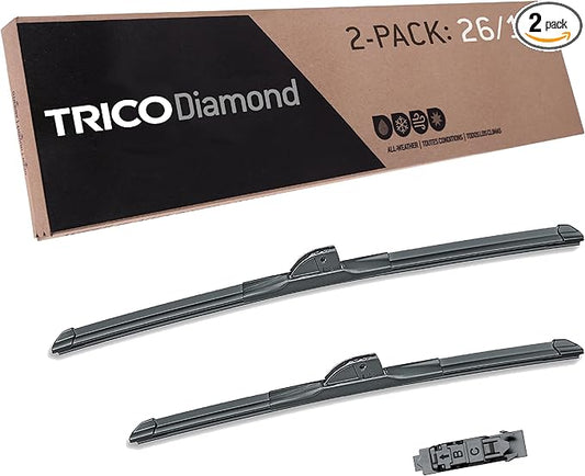 TRICO Diamond™ (25-2619) 26 Inch & 19 Inch pack of 2 High Performance Automotive Replacement Windshield Wiper Blades For My Car Super Premium All Weather Beam Blade for Select Vehicle Models