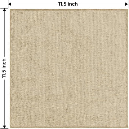 HOMEXCEL Brown Microfiber Cleaning Cloth 20 Pack 11.5 x 11.5 inch Microfiber Towels for Cars Ultra Absorbent Car Washing Cloth Lint Free Streak Free Cleaning Rags for Car, Kitchen Window