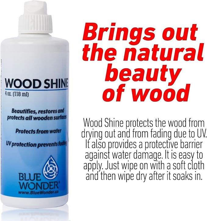 Blue Wonder Wood Shine, Shotgun and Gun Wood Cleaner, Beautifies, Restores and Protects All Wooden Surfaces, Provides Protection for Stocks, Fore-Ends, Grips Handguards and More (2-4 Oz Tubes)