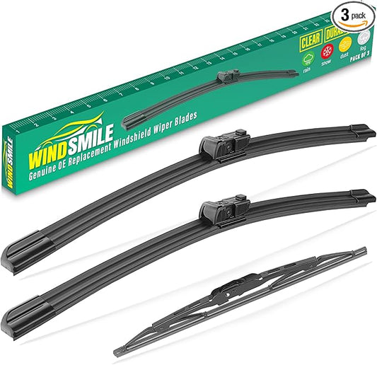 26" 26" 12" Windshield Wiper Blades Replacement for Chevrolet Chevy Bolt EV (Not for EUV) 2017 2018 2019 2020 2021 2022 2023 Premium All Weather Front Rear Wipers Set - OEM Quality (Pack of 3)