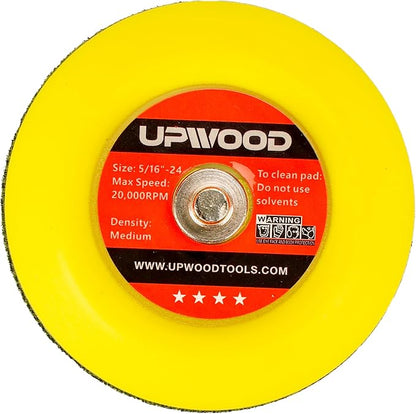 UPWOOD 8 pcs 3 inch 5/16"-24 Thread Hook and Loop Backing Pad for Mini Air Sander Polisher
