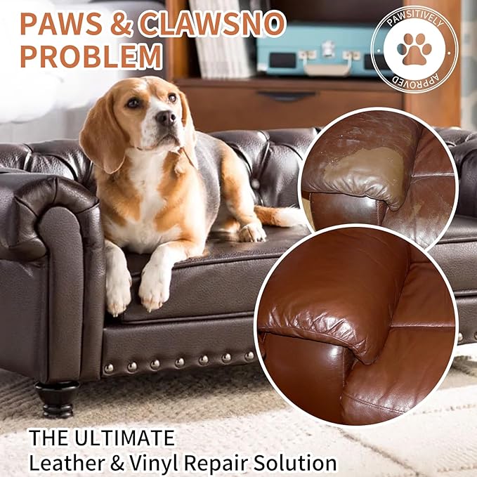 Laxmorph Leather Recoloring Balm Medium Brown for Couches,Leather Dye Paint Color Restorer Leather Fade Scratch Repair for Car Seats Furniture Shoes Boots Purse Jacket Belt