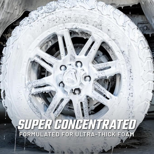 Slick Products Wash & Wax (64 oz.) + Pressure Washer Foam Cannon Bundle – Super Concentrated Car Wash Foam Shampoo for Car, Truck, RV, Motorcycle, Trailer, and Boat