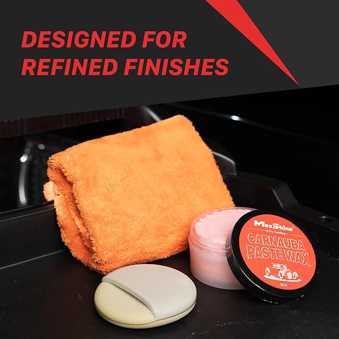 Maxshine 16" x 16" Universal 3-Pack 500GSM Orange Edgeless Microfiber Towel – Ultra-Soft & High Absorbency – Ideal for Car Detailing, Polishing & Finishing – Scratch-Free, Lint-Free Cloth