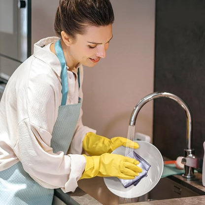BTIFU 10Pcs Multipurpose Wire Dishwashing Rag, Reusable Non-Scratch Wire Dishcloth, Metal Dish Cloth Wet and Dry for Kitchen Cleaning, Sinks, Dishes, Stove Top, Dimensions(7.87X7.87)