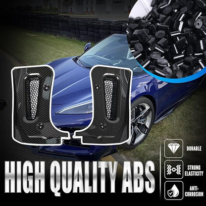 BILLFARO Extended Rear Splash Guards Mud Flaps,Carbon Fiber Pattern Wheels Rock Guards Mudflap Fender Mudguard Mud Guards Protector ﻿Accessories for Corvette C8 Z06 2023+ for C8 E-Ray 2024+