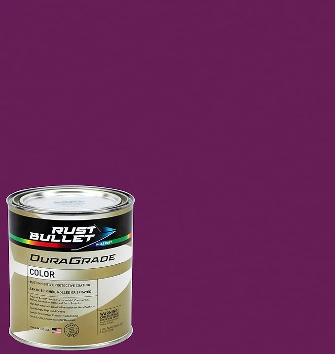 RUST BULLET DuraGrade Color - Purple - 1 Quart - Advanced Technology Corrossion Control, Rust Inhibitor & Protective Coating, Exceptional Adhesion, UV Resistant