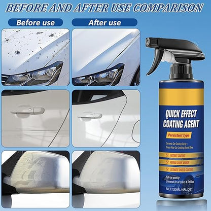 Advanced Car Quick-Acting Coating Agent Spray with Quick-Acting Formula,Quick Effect Coating Agent for car， Waterless Wash & Scratch Polish for Long-Lasting Protection
