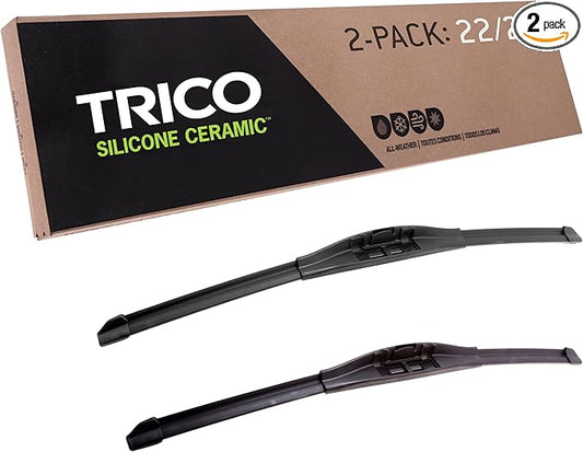 TRICO Silicone Ceramic™ (90-2221) 22 & 21 Inch Pack of 2 Automotive Replacement Windshield Wiper Blades For my Car, Ceramic Coated Silicone Super Premium Beam Blade for Select Vehicle Models