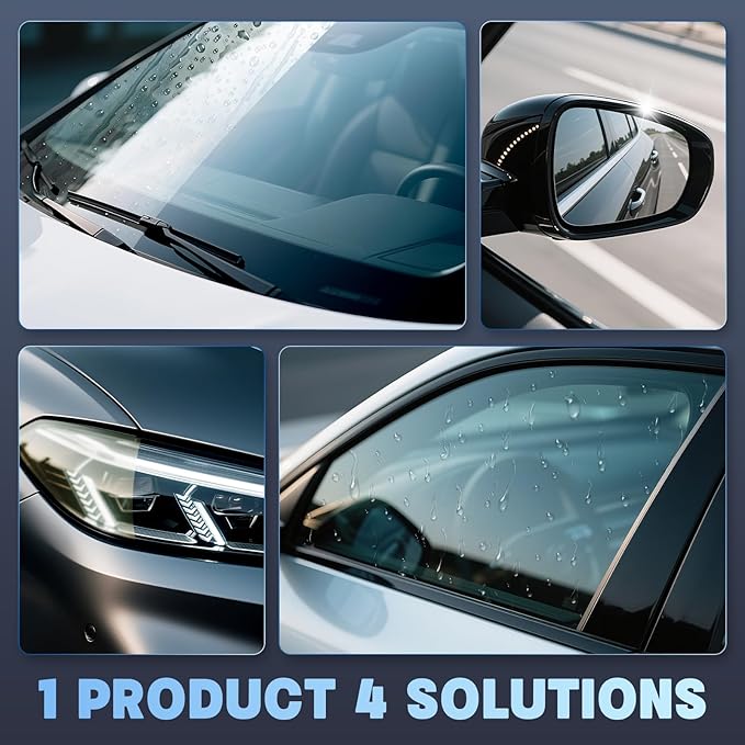 5-Sec Water Spot Remover for Cars - Streak-Free Windshield Cleaner with 45-Day Rain Protection, Safe on Tint/Trim (2)