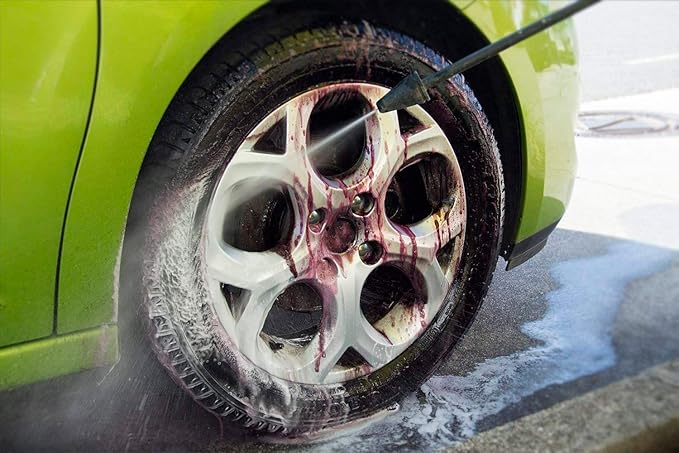 Sisbrill V60 Sport Wheel and Tire Cleaner Spray – pH Neutral Car Wheel Cleaner, Gecko Spray Effect, Safe Brake Dust Remover – 1.3 Gal
