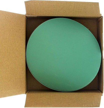 Dura-Gold Premium 5" Green Film Sanding Discs - 400 Grit (Box of 50) - Hook & Loop Backing Sandpaper Discs for DA Sanders, Finishing Fine Cut Abrasive - Sand Automotive Car Paint, Woodworking Wood