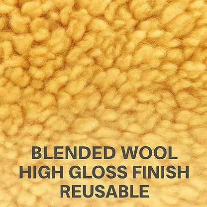HI-Buff 7.5" Wool Polishing Pad 2-Pack – Blended Wool Buffing Pads for Cars, Boats & RVs – Hook & Loop Backing – Removes Swirls, Micro Scratches, Fine Defects