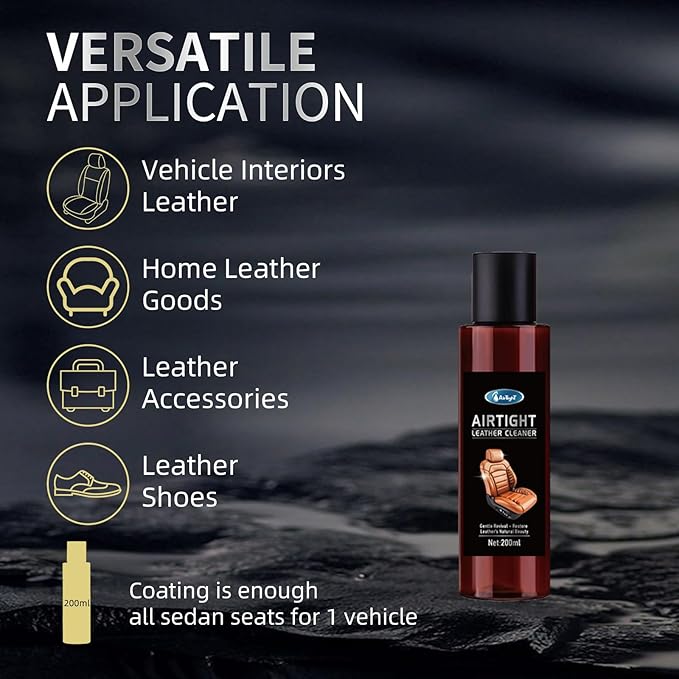 Leather Cleaner for Couches, Boots, Chairs, Bags, Purses & Auto Interior with Microfiber Towel Included,Safe for Car, Home, Office, & More,Neutral and Mild Leather Cleaner That is Not Harsh on Hands