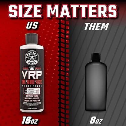 Chemical Guys VRP Vinyl, Rubber, and Plastic Dressing - Tire Dressing, Non-Greasy, Dry-to-the-Touch Shine for Tires, Trim, and More, Safe for Cars, Trucks, SUVs, RVs & More - 16 oz (Pack of 3)