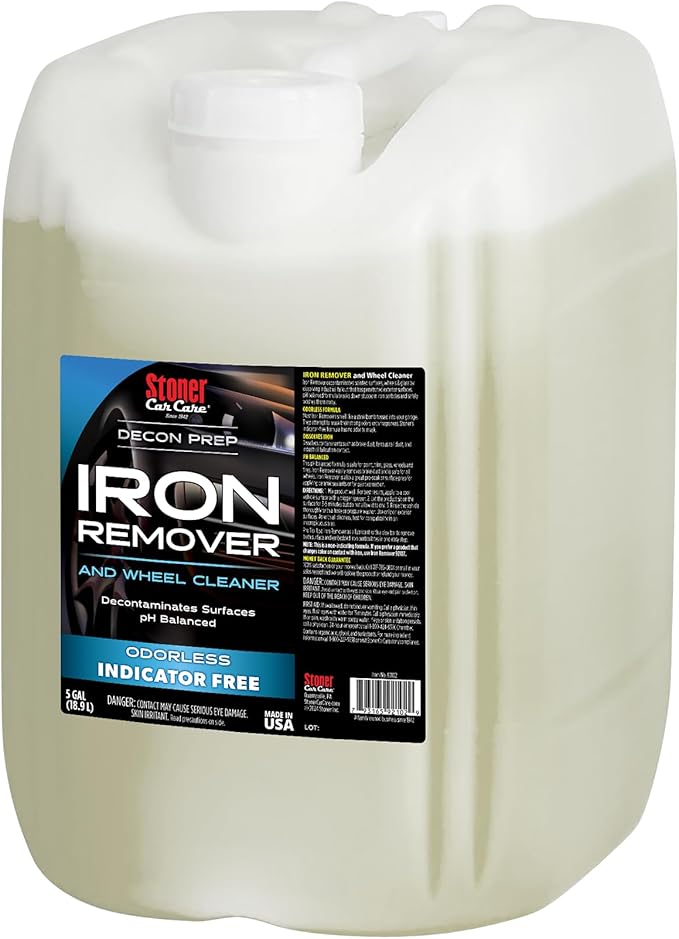 Stoner Car Care 92102 Iron Remover and Wheel Cleaner – Odorless Fallout & Rust Decontaminant, Removes Brake Dust and Contaminants on Wheels, Tires, and Paint, Indicator-Free, 5 Gallon