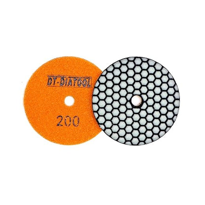 DT-DIATOOL Dry Diamond Polishing Pads 4 Inch for Granite Marble Quartz Stone Countertop Tiles Mixed Grits Plus Alu Backer