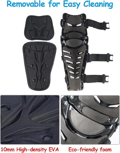 Motorcycle Knee Shin Guards, Long Leg Protection Crash Proof Motorcycle Knee Protection Bendable Adjustable MTB Knee Pads for Men Motocross Gear