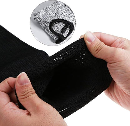 CAWANFLY Protective Arm Sleeves, Level 5 Protection Cut Resistant Sleeves with Thumb Hole (Grey)