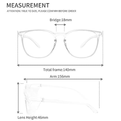 Alsenor Safety Glasses Anti Fog Goggles Protective Eyewear Blue Light Blocking Anti Dust UV Protection Glasses For Men Women (Transparent)