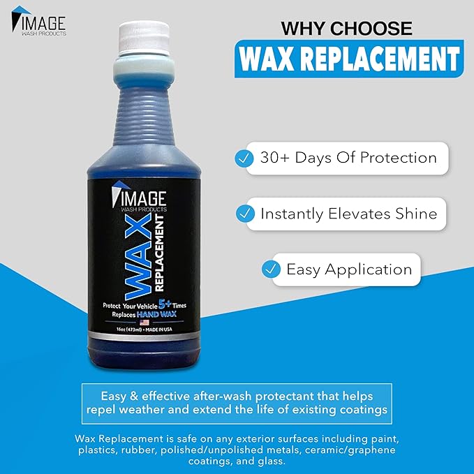 Image Wash Products Wax Replacement (Foamable) - Protectant for Trucks/RV's/Cars/Boats/Trailers/Equipment. ((16 Fl Oz (Pack of 1)))