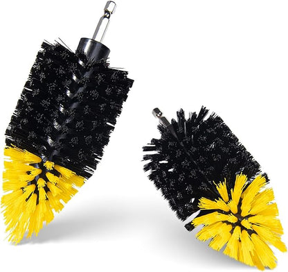 Prozwee 2PACK Tile Corner Drill Brush,Upgraded Powerful Scrubber Brush Made to Tackle Corner Stains,Cleaning Corner of Grout, Tiles, Sinks, Bathtub, Bathroom, Kitchen