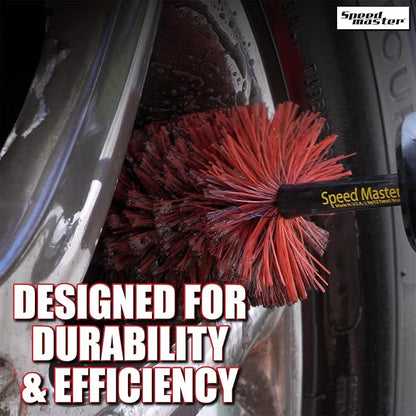 Speed Master Wheel Brush (2 Pack) | Memory Foam Bristles | Safe on All Wheel Types | Clean Your Wheels With Ease!