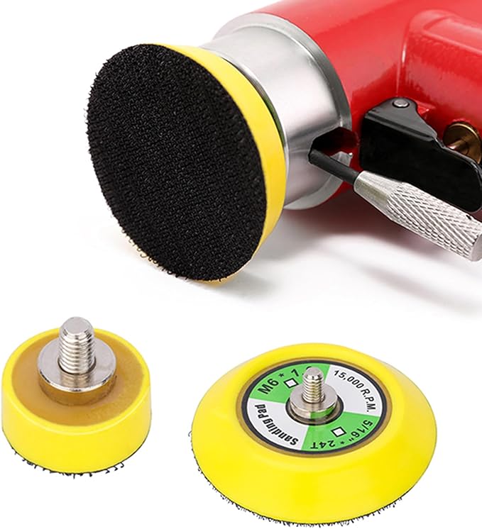 Ouya 5PCS 2-inch Thread Hook and Loop Backing Pad Buffing Plate for Air Sander and Dual Action Car Polisher 5/16"-24 Thread