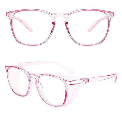Alsenor Safety Glasses Anti Fog Goggles Protective Eyewear Blue Light Blocking Anti Dust UV Protection Glasses For Men Women (Purple)