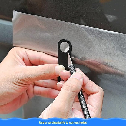 NEWISHTOOL Vinyl Wrap Tool Kit with 13-25mm Circle Template for Parking Sensor Cut, Precision Craft Cutter and Spare Razor Blade, Round Head Micro Squeegee, Car Wrapping Tool for PPF Installing