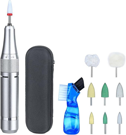 Portable Electric Mini Polisher with 30-Speed Adjustment & Forward/Reverse Switching, 11 Pro Accessories for Easy Polishing Tasks