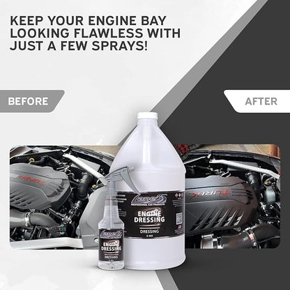 LANE'S Engine Dressing | Professional Engine Bay Cleaner and Protector Shine | Prevents Rubber Hoses Fading and Cracking | Easy to Use, Dust Resistant Degreaser & Detail Spray | 32 oz