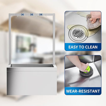 TONGMO Stainless Steel Floor Mop Sink, Mop sink with Cleaning Tool Rack | 19" x 22" x 12"