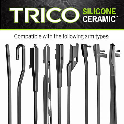 TRICO Silicone Ceramic™ (90-2218) 22 & 18 Inch Pack of 2 Automotive Replacement Windshield Wiper Blades For my Car, Super Premium All Weather Beam Blade for Select Vehicle Models