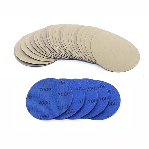 30pcs Sandpaper 3 inch Sanding Discs Hook and Loop 7000 Grits Wet Dry Sandpaper for Random Orbital Sander Automotive Metal Sanding Polishing