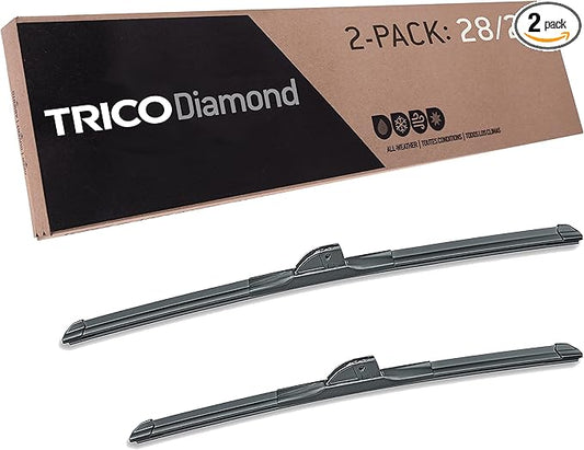 TRICO Diamond 28" + 21" Premium Automotive Replacement Windshield Wiper Blades (Set of 2), Passenger and Driver Side All-Weather Beam Wiper Blades for Select Vehicle Models