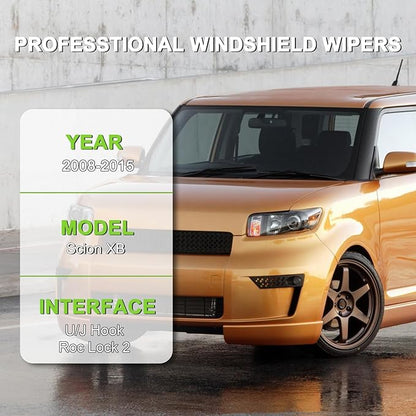 PARRATI® Windshield Wipers for Scion xB 2008-2015,22"+20" Front and 14" Rear,OEM Replacement Wiper Blades,Quiet & Streak-Free(Set of 3)
