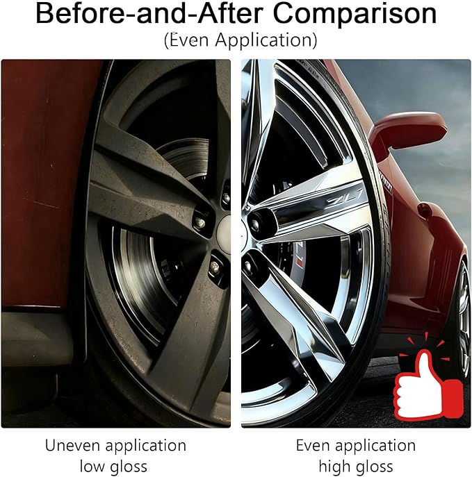 Large Flow Tire Shine Application, Reusable Car & Truck Tire Dressing Applicator Pad, Works with All Tire Shine & Gels, Achieves Drip-Free Results (XL)