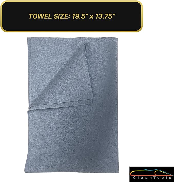 CleanTools Premium All-Purpose, Ultra-Soft, Lint, Loop and Scratch-Free, Absorbent Cleaning Detailing Towel for Cars, SUVs, RV’s, Windows and Much More | (PN: 87010) Large